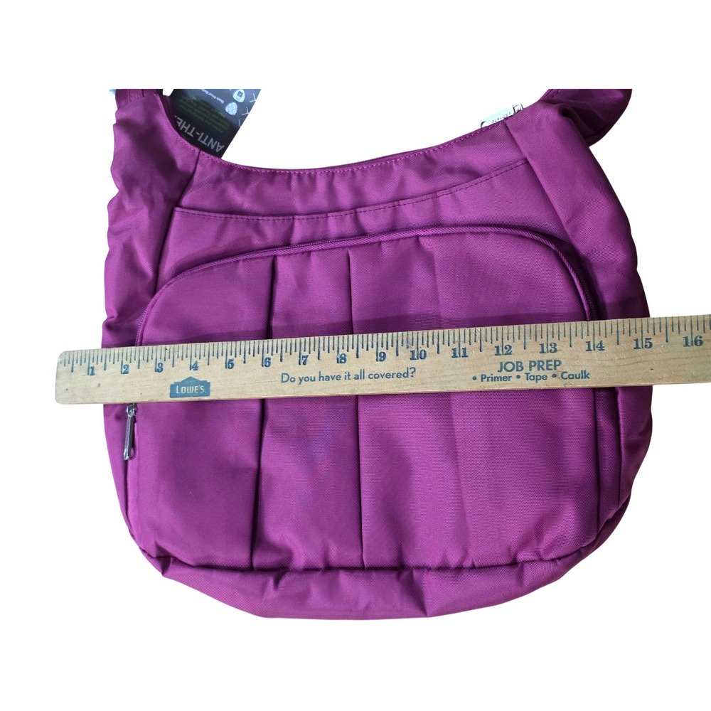 Travelon Anti-Theft Crossbody Bag Purple RFID Blocking Slash Proof Messenger NEW - Picture 11 of 11